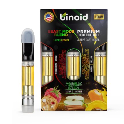 Binoid Beast Mode Live Resin Blend 3 Pack Combo Vape Cartridges