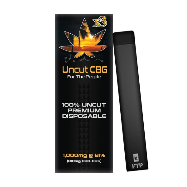 CBD For The People X3 Uncut CBG & CBD Disposable Vape Pen CBD For The People X3 Uncut CBG & CBD Disposable Vape Pen