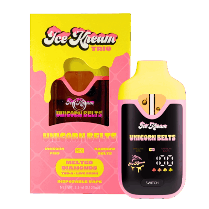 Ice Kream Trio Disposable, 3.5g THCA Melted Diamonds, Live Resin