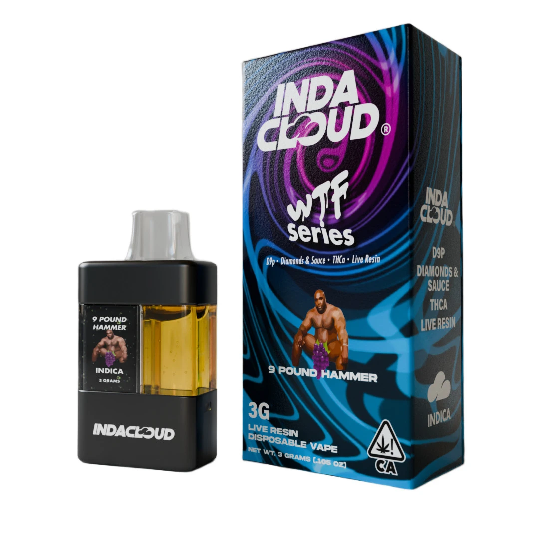 IndaCloud WTF Series Knockout Blend Live Resin 3G Disposable Vape Pen IndaCloud WTF Series Knockout Blend Live Resin 3G Disposable Vape Pen