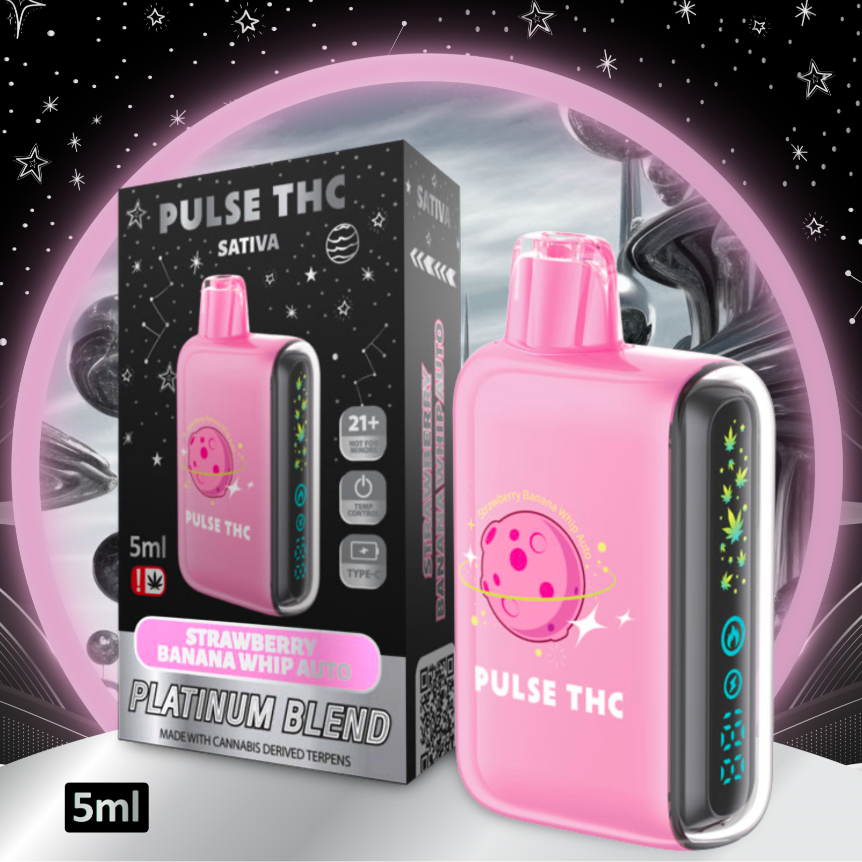 Pulse THC Platinum Blend - STRAWBERRY BANANA WHIP AUTO - Sativa Pulse THC Platinum Blend - STRAWBERRY BANANA WHIP AUTO - Sativa