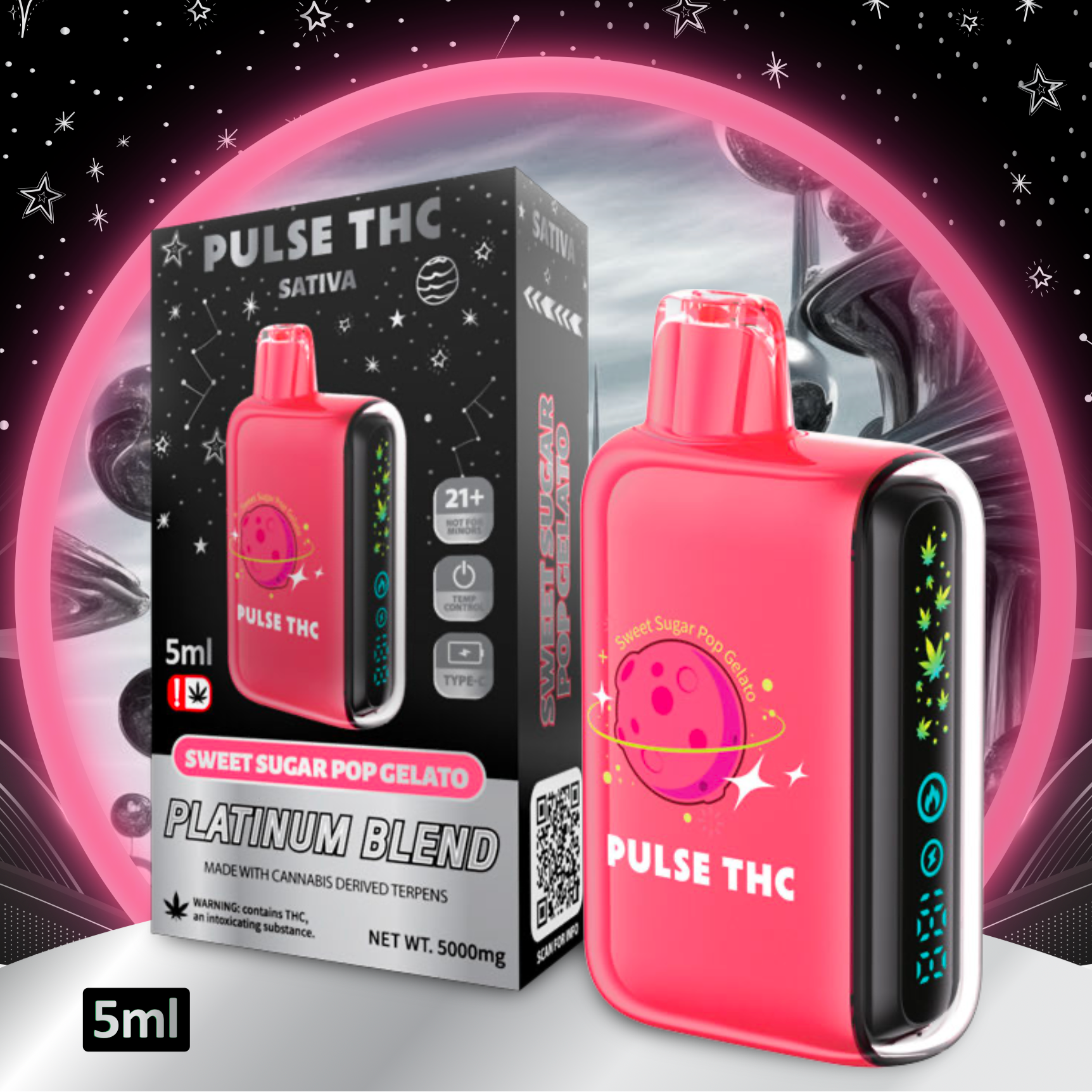 Pulse THC Platinum Blend - SWEET SUGAR POP GELATO - Sativa Pulse THC Platinum Blend - SWEET SUGAR POP GELATO - Sativa