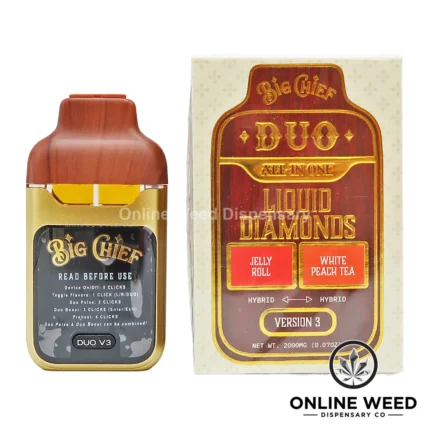 Big Chief Duo 2g All-In-One Disposable Vape - Jelly Roll + White Peach Tea
