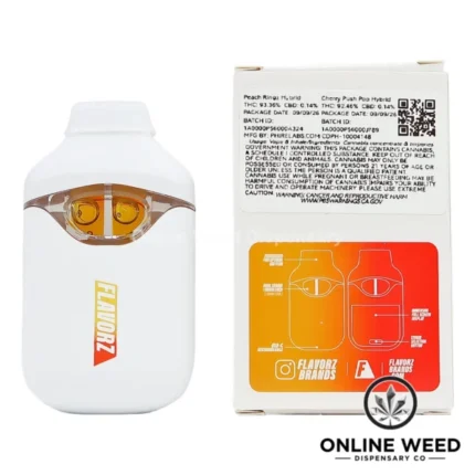 Flavorz Duoz 2g Disposable Vape - Peach Rings + Cherry Push Pop