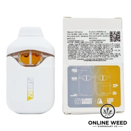 Flavorz Duoz 2g Disposable Vape - Platinum OG + Acapulco Gold