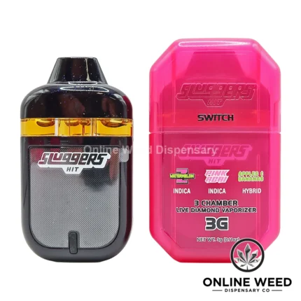 Sluggers Hit Switch 3g DIsposable Vape - Watermelon Z + Pink Acai + Apples & Bananas